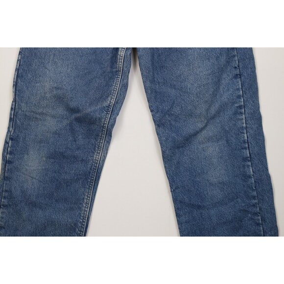 Vtg Y2K Carhartt Mens 32x32 Distressed Heavy Flannel Lined Straight Leg Jeans - Picture 4 of 16